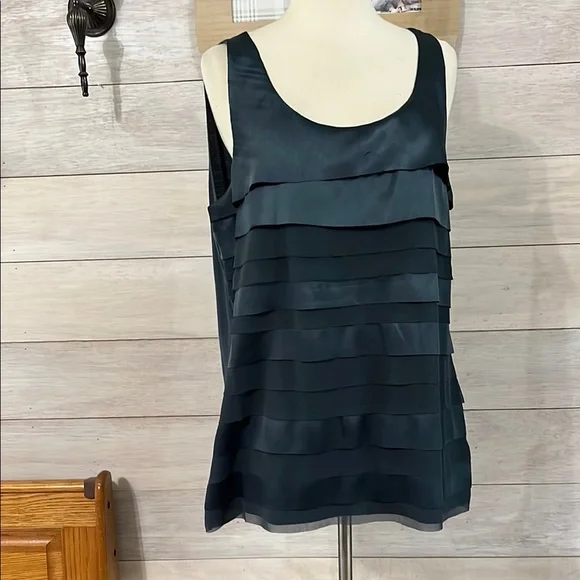 NEW LOFT Blue Gray Layered Tank Top XL - Picture 1 of 6
